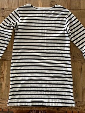 Everlane Black and White Striped Mini Dress